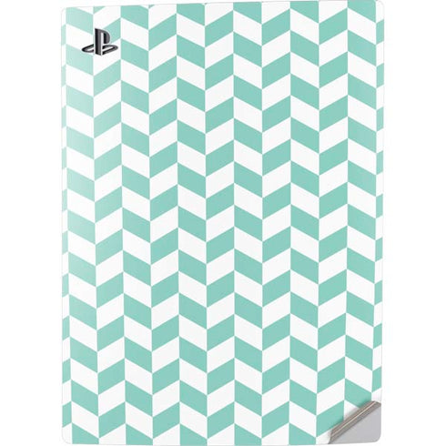 Blue White Chevron PS5 Digital Edition Console Skin